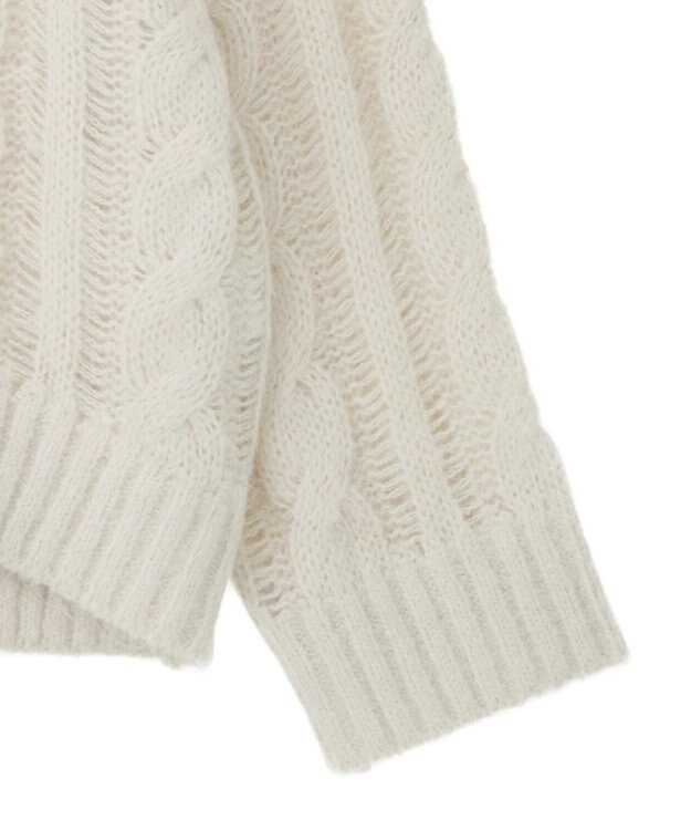 AMERICAN HOLIC 透かしケーブルニットプルオーバー Green