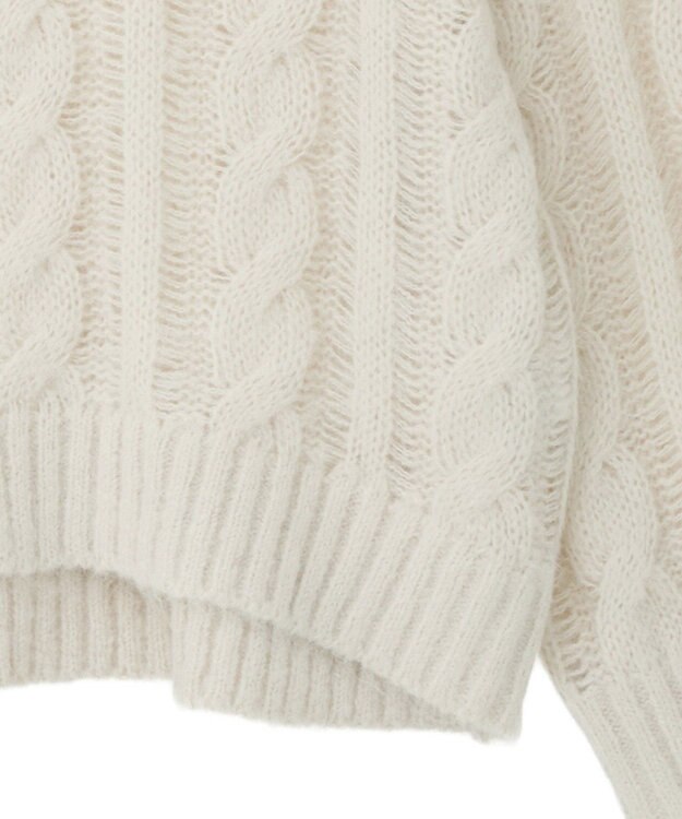 AMERICAN HOLIC 透かしケーブルニットプルオーバー Green