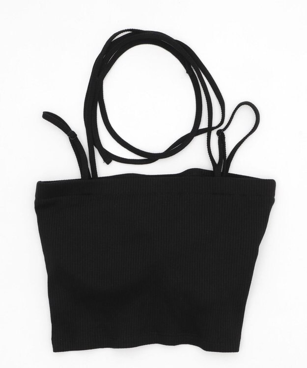 WEGO 【カップ付きインナー】なちゅ盛れカップインマルチWAYキャミ ブラック