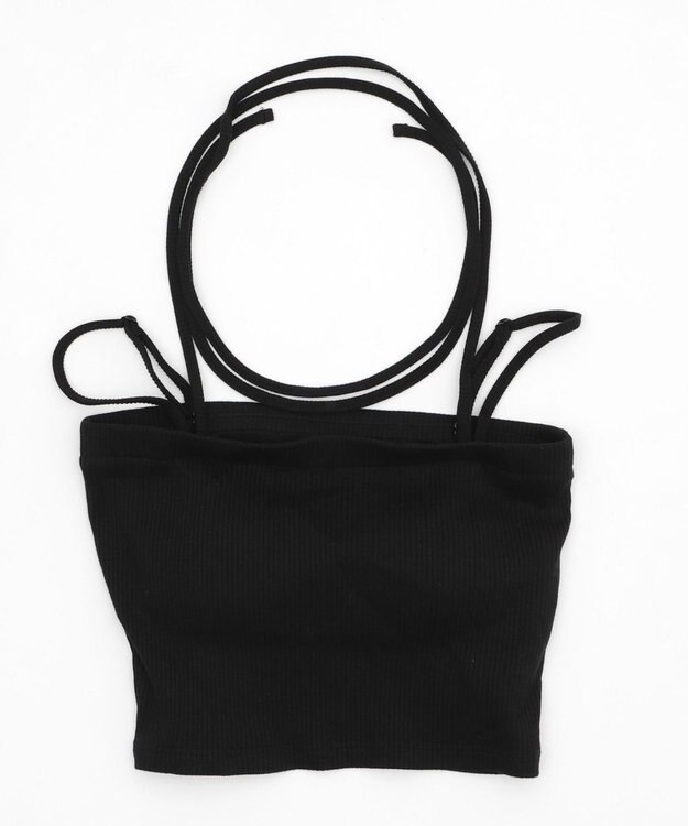 WEGO 【カップ付きインナー】なちゅ盛れカップインマルチWAYキャミ ブラック