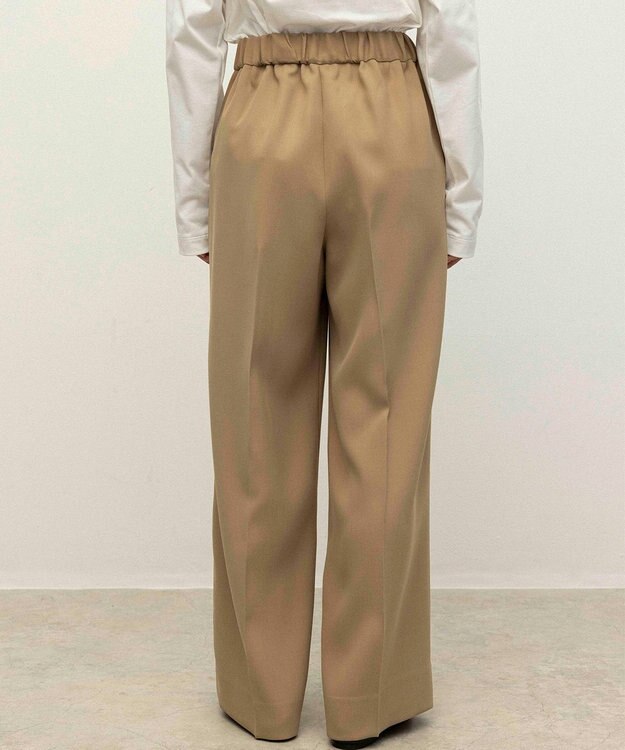 NAVE 【ReNAVE】ウォッシャブルツイル ワイドタックパンツ キャメル系