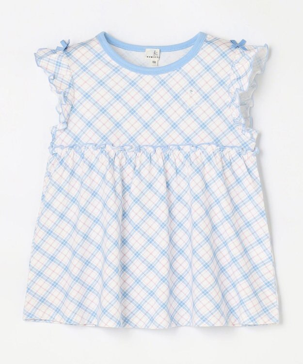 組曲 KIDS 【110-140㎝】 サマーチェックチュニック オフホワイト