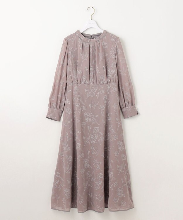 ANY SIS 【Lily Calin】ラインエンブロイダリー ドレス ピンク