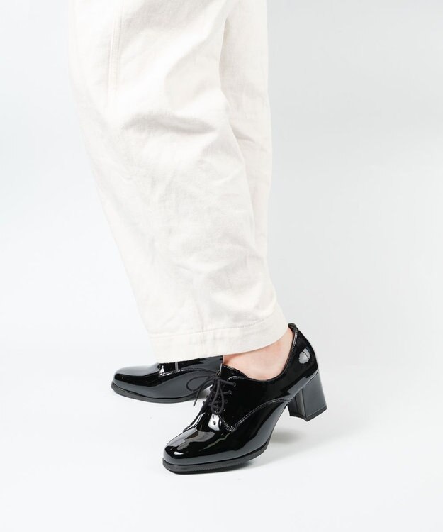 BONTRE 【pied du lapan/ピエドラパン】レースアップヒールシューズ/50750ZI ブラックエナメル