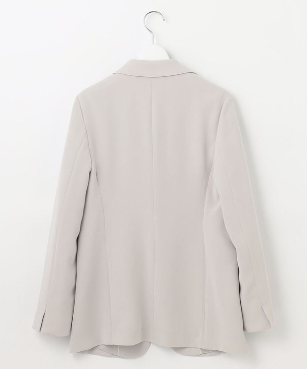 自由区 L 【セットアップ対応・洗える】トリアセダブルクロステーラード ジャケット ライトグレー系