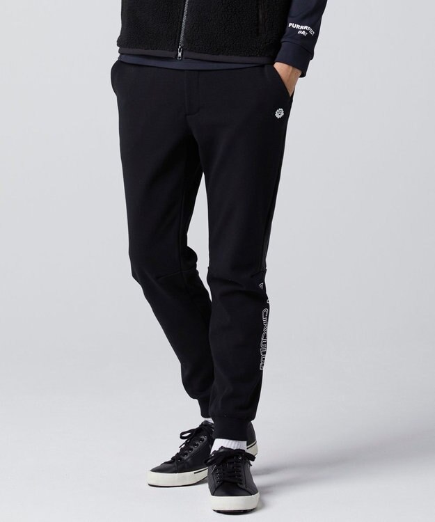 PW CIRCULUS 【MEN】サイドロゴ ジャージー ジョガーパンツ ブラック系