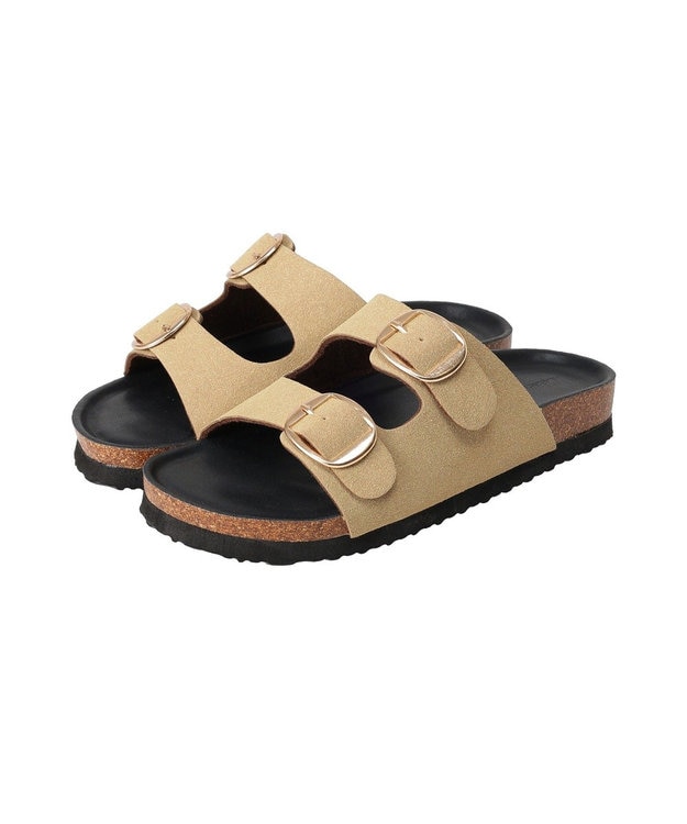 AMERICAN HOLIC フットベットダブルベルトサンダル Beige