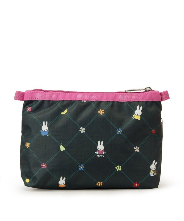 LeSportsac COSMETIC CLUTCH/ミッフィーオーチャードグリーン/ピンク ミッフィーオーチャードグリーン/ピンク