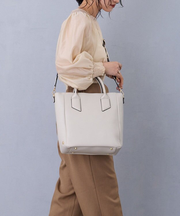 MioFIRANO SILHOUETTE U002 ショルダーバッグ A4サイズ対応 IVORY