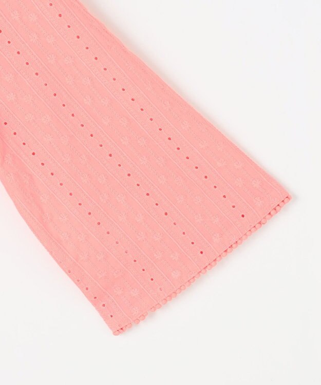 組曲 S エンブロイダリーレースハイネック ブラウス ピンク系