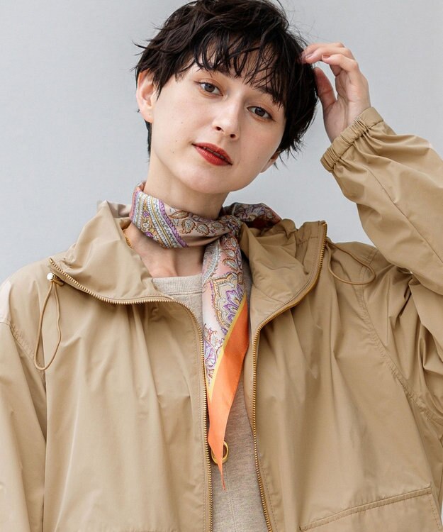 23区 Erica ペイズリー柄 ダイヤ スカーフ ピンク系