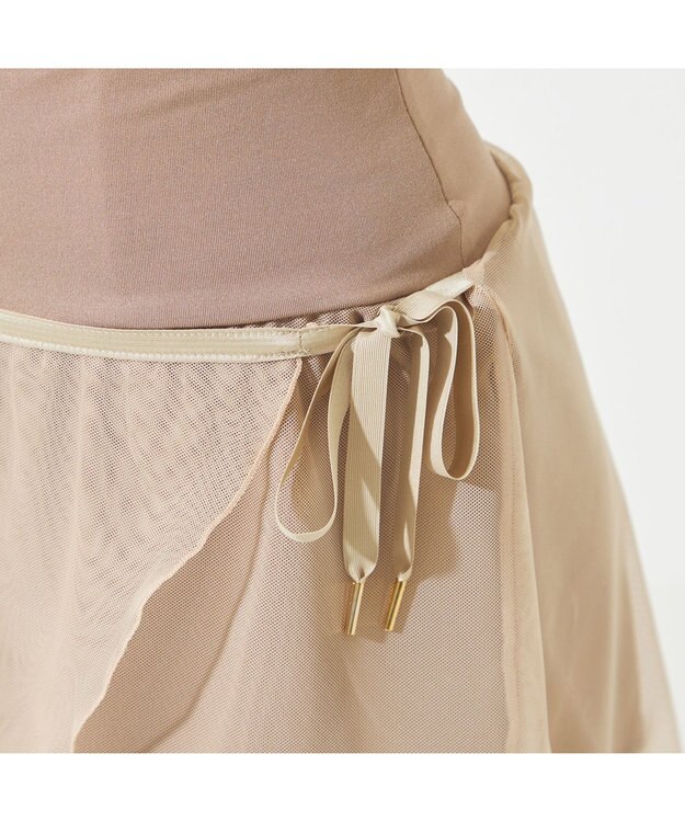 Chacott ショートパンツ付スカート シャンパン