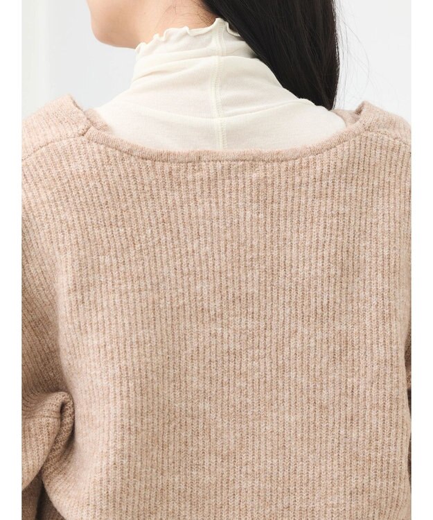 earth music&ecology Ｓｅｔ２点クロスニット＋ノースリーブニットワンピース Beige