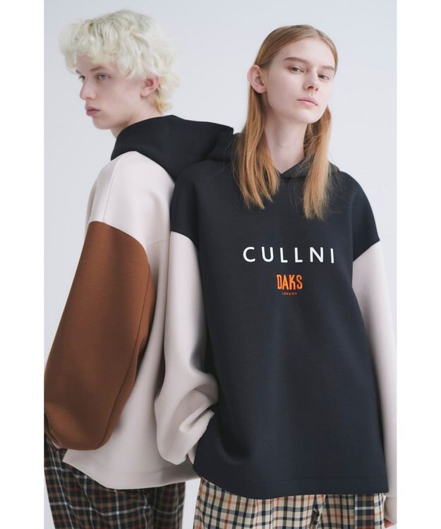 DAKS CULLNI for DAKS ロゴプルオーバーフーディ BAブラック