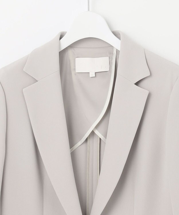 自由区 L 【セットアップ対応・洗える】トリアセダブルクロステーラード ジャケット ライトグレー系