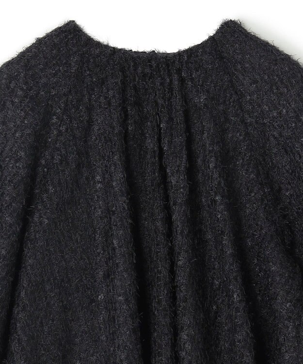 UNFILO エアリーヤーン ギャザーブラウス ネイビー