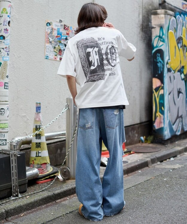 WEGO 【ユニセックス着用ITEM】アンサンブルグラフィックT（SS） ホワイト