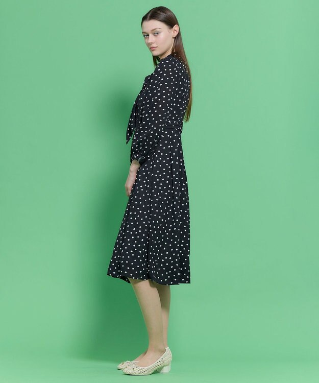 TOCCA 【八木アリサさん着用】【消臭】PROMISE RIBBON ROSETTE ドット柄ドレス ブラック系5