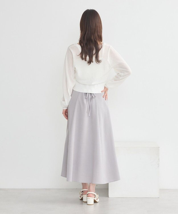 earth music&ecology シアーラメＶネックカーディガン Off White