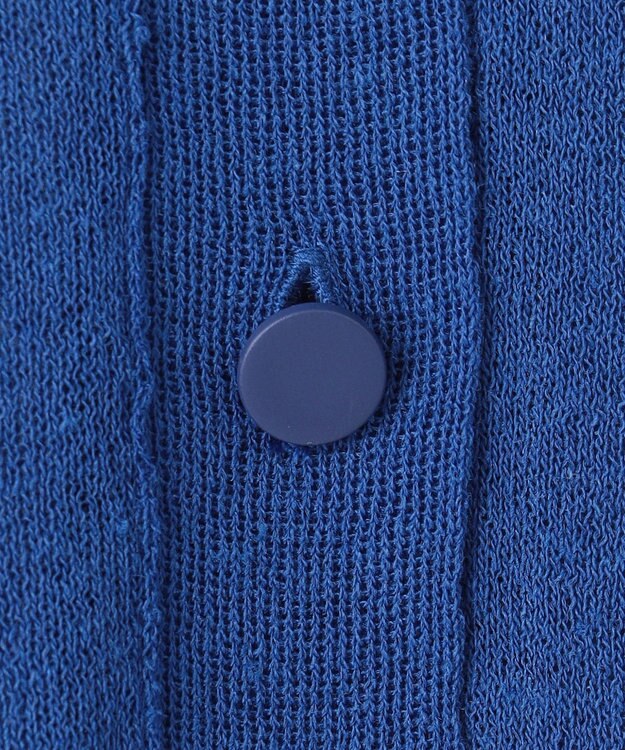 BEIGE， 【洗える・Oggi10月号掲載】MILANO / リネン混シアーポロカラーニット Blue