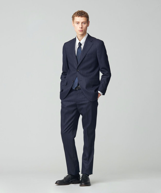 J.PRESS MEN 【CUBA BEACH GENTRY】サキソニーストライプ スーツ ネイビー系2