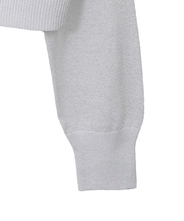 earth music&ecology シアーラメＶネックカーディガン Light Gray