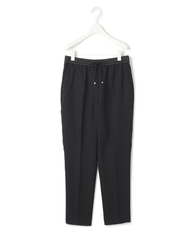 ICB 【接触冷感・UVケア・速乾・洗える】FluidBackSatin ドロストパンツ ブラック系