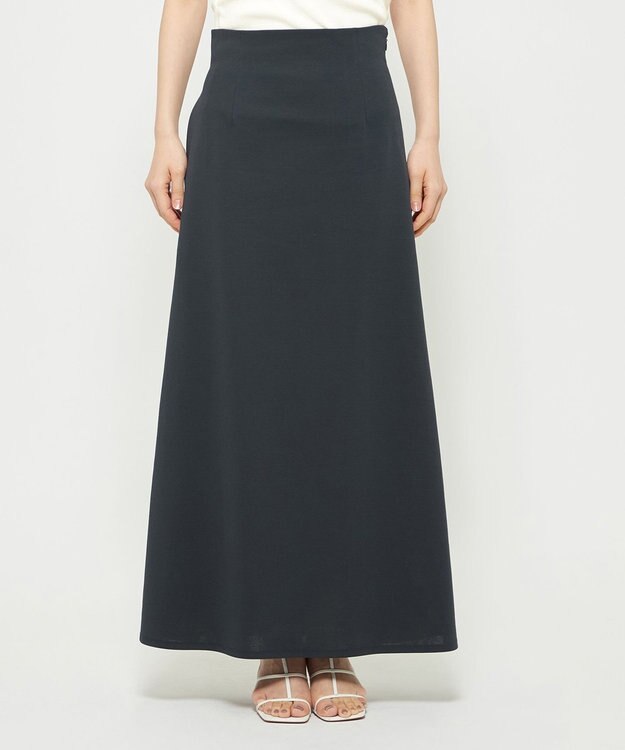 uncrave ダブルフェイスジャージー フレアスカート スレート