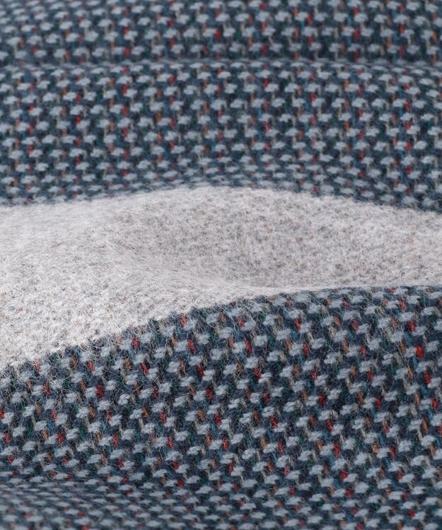 JOSEPH ABBOUD 【フランス製】ランダムボーダー ストール ダルブルー系1