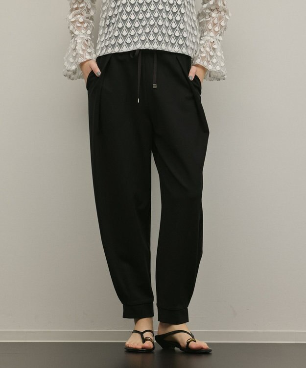 GRACE CONTINENTAL ポンチイージーパンツ ブラック