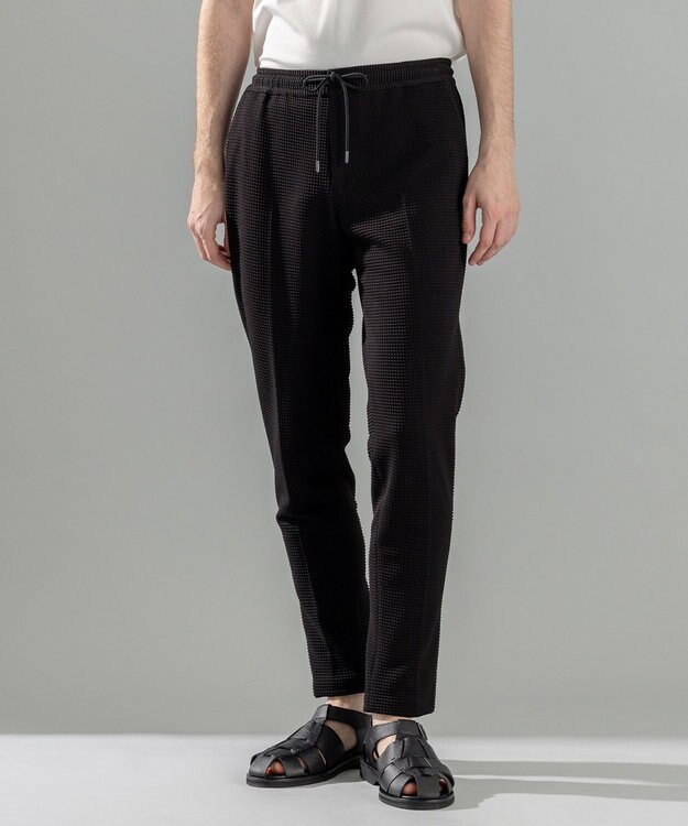 JOSEPH HOMME <新色追加>【オリジナル素材/シワになりにくい/ウエストゴム仕様】ライトタックジャージー イージーパンツ/PEGG EASY ブラック系