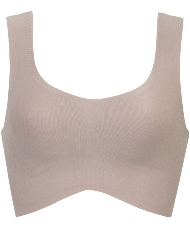 Wing ノンワイヤーブラ 【綿の贅沢】 綿混素材 ラクなのにきれい ハーフトップ KB1031 ウイング／ワコール ブラウン