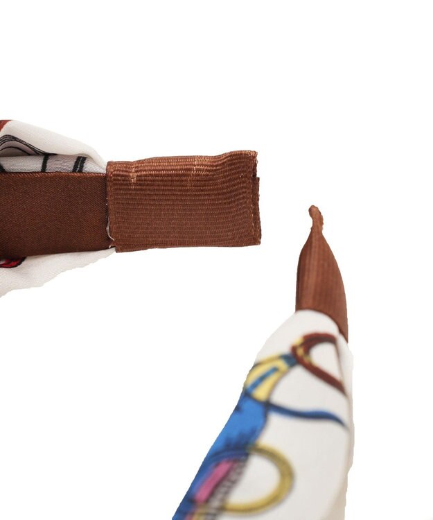 earth music&ecology スカーフ柄カチューシャ Brown