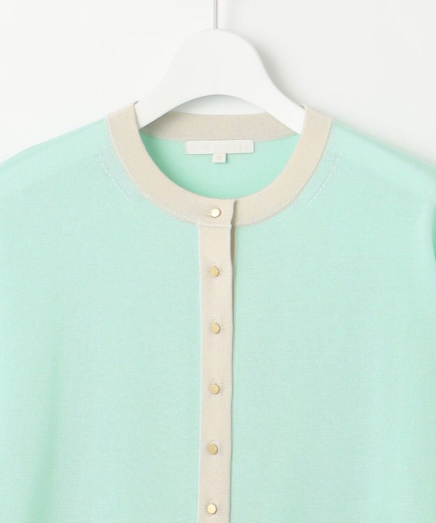 自由区 L 【アンサンブル対応・洗える】シャインハイゲージ カーディガン ミント