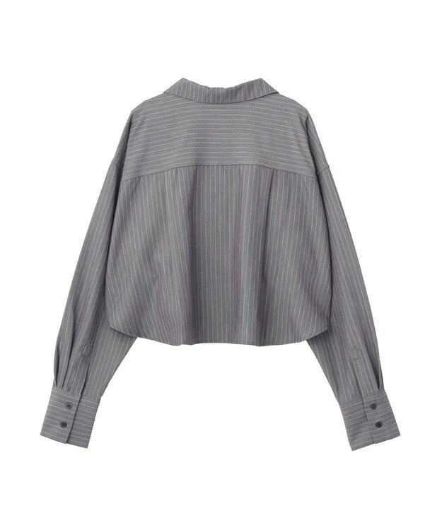 AMERICAN HOLIC 【2点セット・マルチ機能】タイトスカート+ショート丈シャツ Stripe Gray