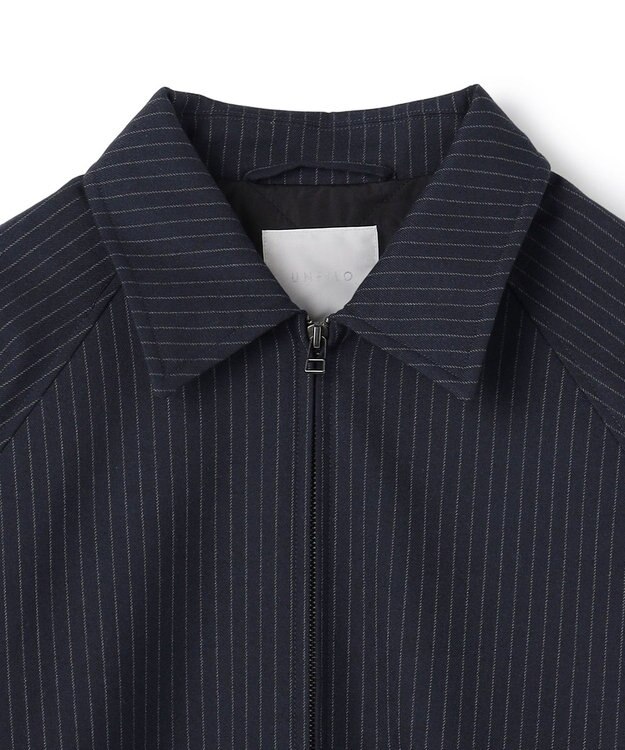 UNFILO MENS FLANNEL TOUCH 中綿ブルゾン [EC限定]ネイビーストライプ