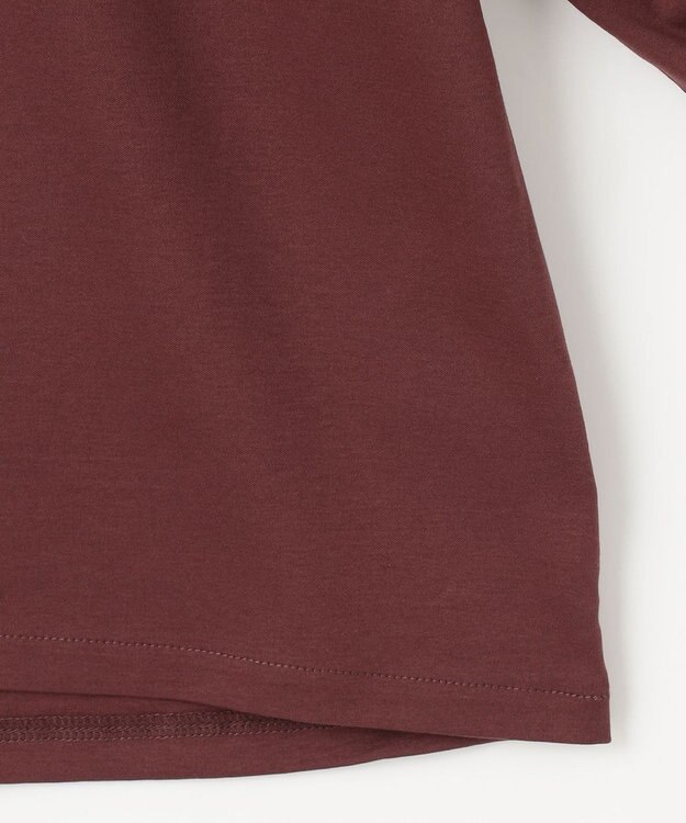 ANY シルケットスムースパフスリーブトップス ボルドー