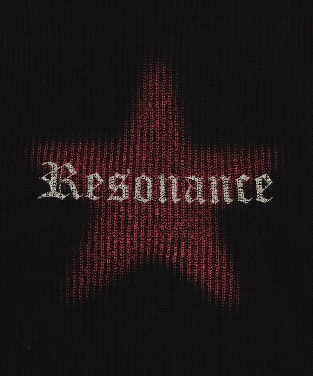 WEGO モヘアタッチスターBIGニット ブラック