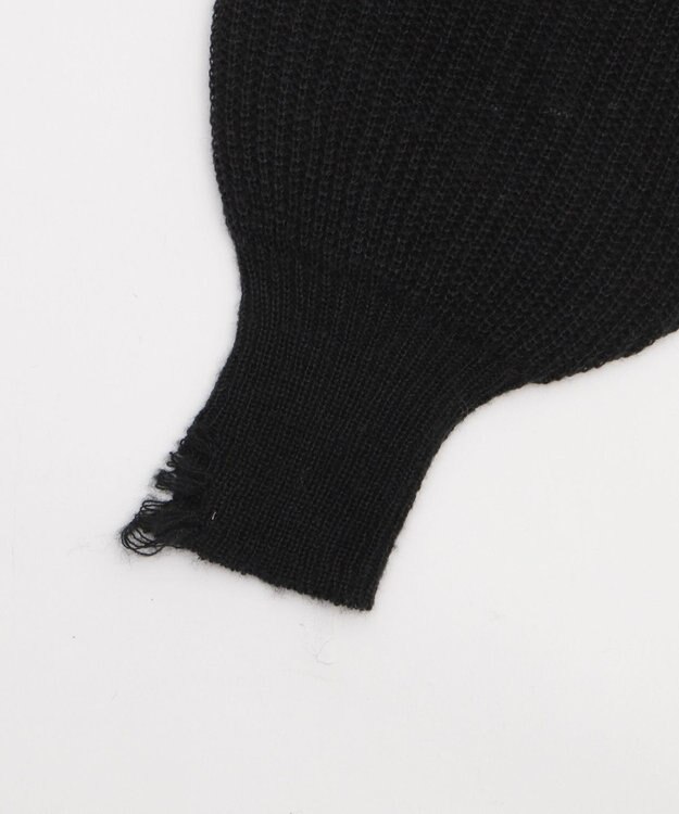 WEGO モヘアタッチスターBIGニット ブラック