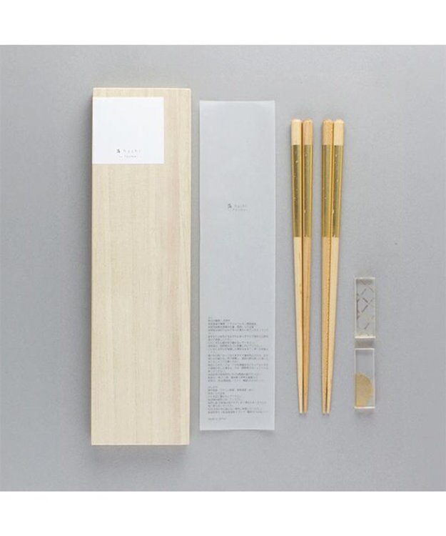 PRESENTERS ROOM toumei / 箔 hashi+hashioki 木箱入り2セット 実 -