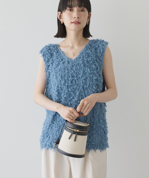 AMERICAN HOLIC 【前後2WAY】フリンジベスト Blue