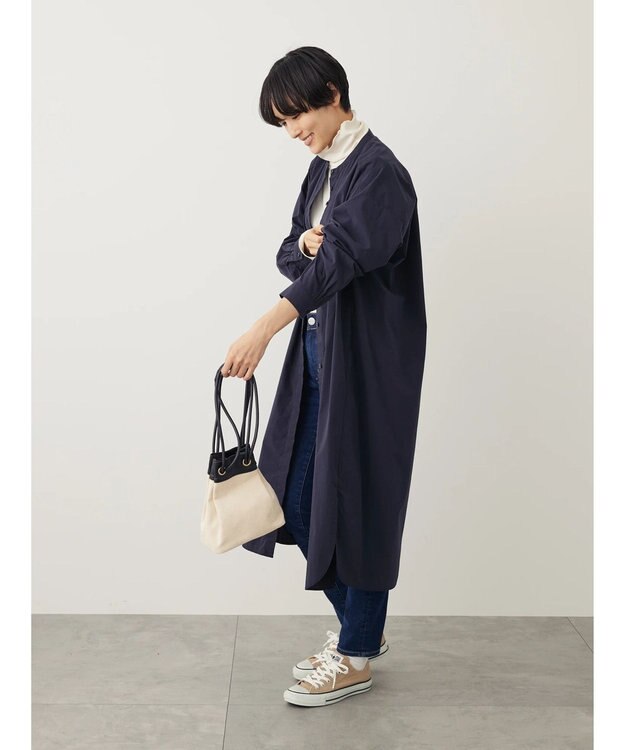 AMERICAN HOLIC バンドカラーシャツワンピース Navy