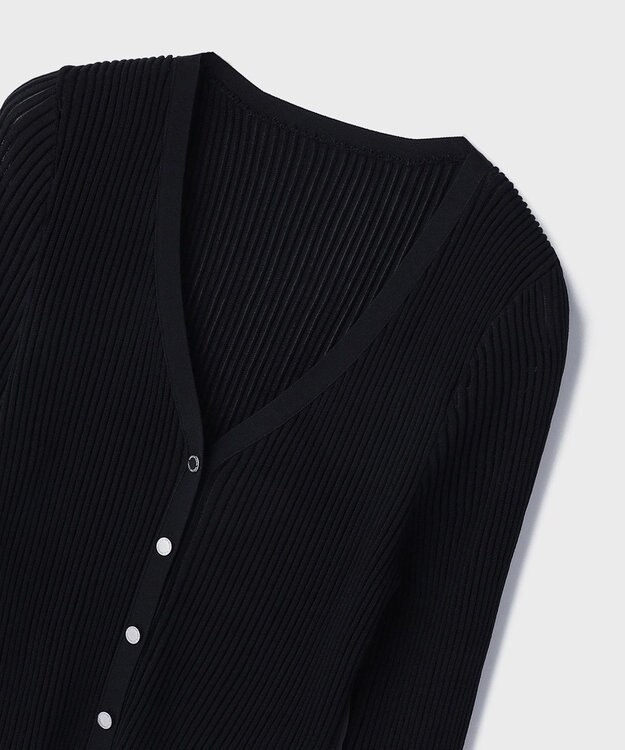 GRACE CONTINENTAL シアーフリルニットカーディガン ブラック