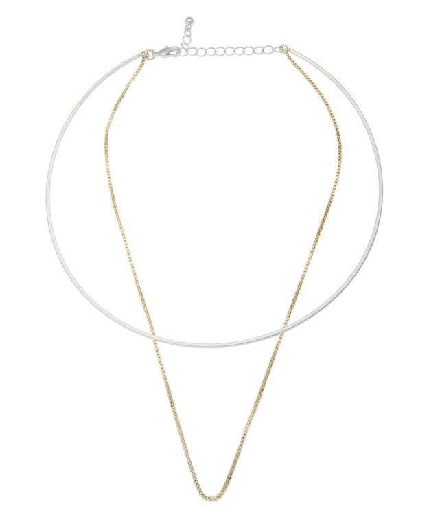 Green Parks ｅｖｅｒｙ　ｗａｌｋ．メタルＭｉｘ２連チョーカー Silver