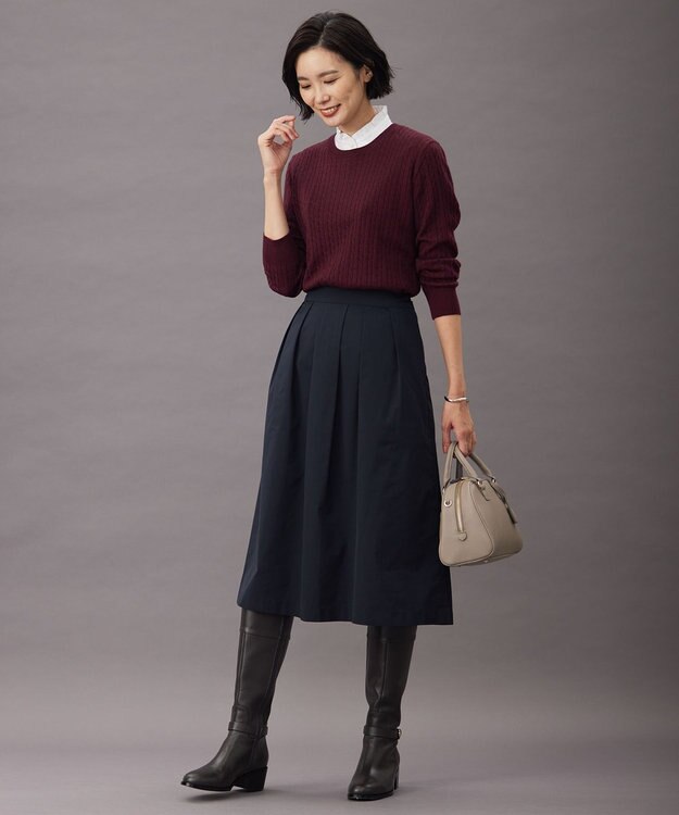 J.PRESS LADIES 【洗える】ハイネック フリル デコカラー 付け襟 ホワイト系1