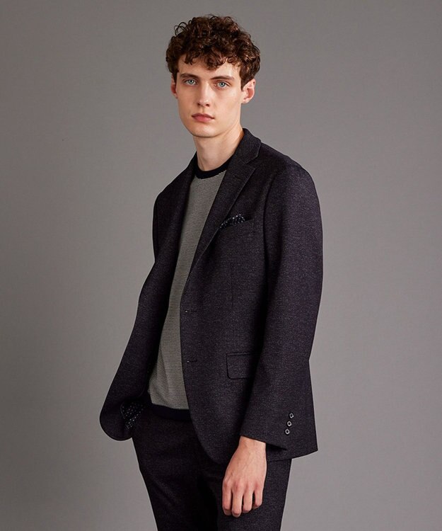 JOSEPH ABBOUD 【キングサイズ・ストレッチ】ツィーディージャージ　ジャケット グレー系