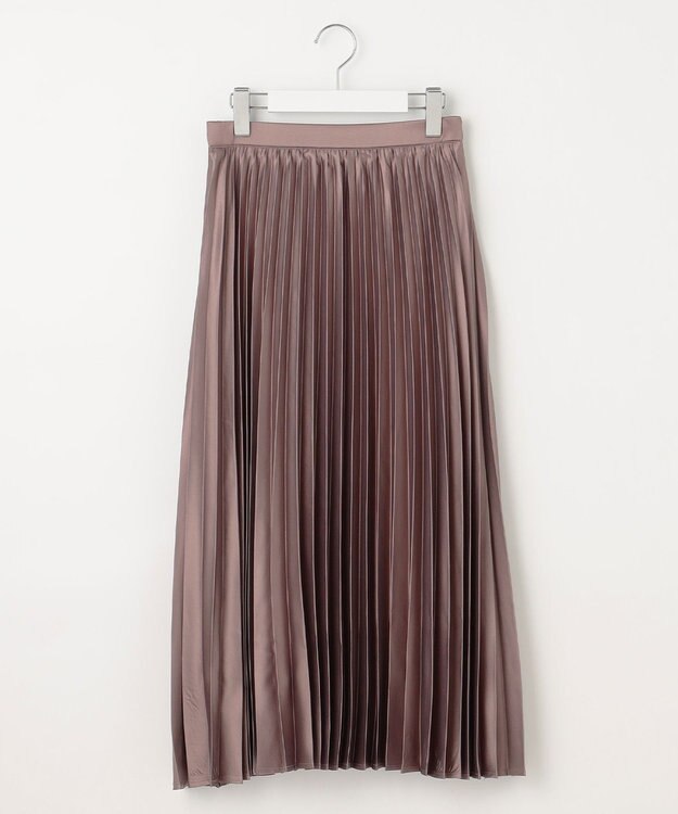 Feroux サテン プリーツスカート グレー系