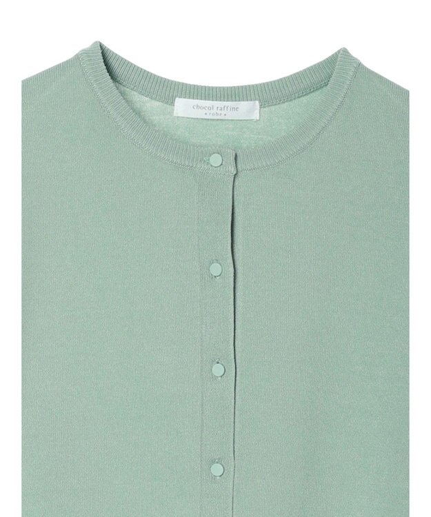 Green Parks 洗える　クルーネックカーディガン Light Gray