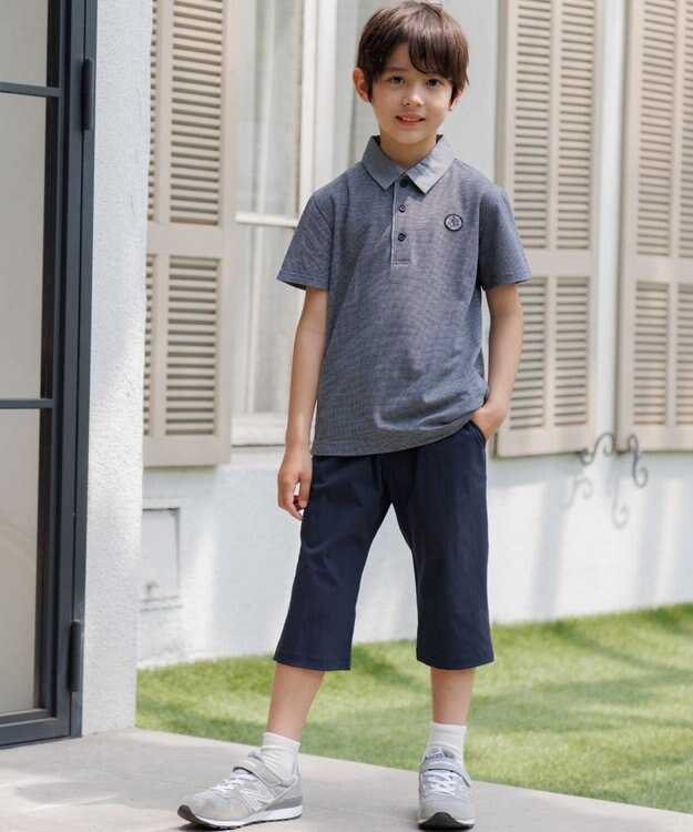 J.PRESS KIDS 【100-130cm】カノコ ライク 半袖ポロシャツ ブラック系