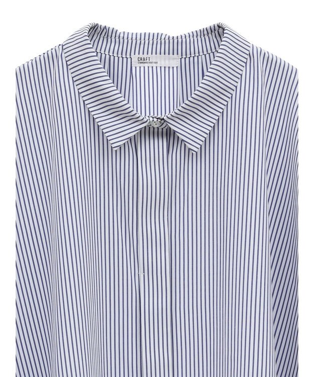 CRAFT STANDARD BOUTIQUE ステンサイドソリッドストライプブラウス2 Stripe Blue